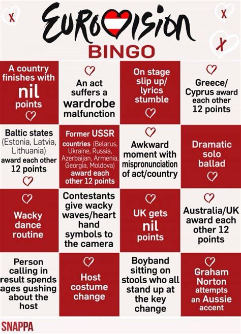Eurovision bingo | Eurovision party, Eurovision, Eurovision song contest