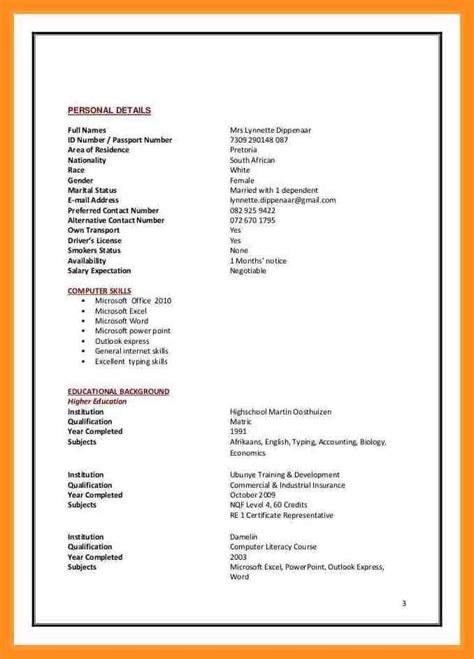Curriculum vitae here south more tips and study in the cv format. south-african-cv-template-example-of-cv-of-an-south ...