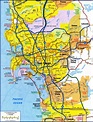 San Diego city map. Free printable detailed map of San Diego city ...
