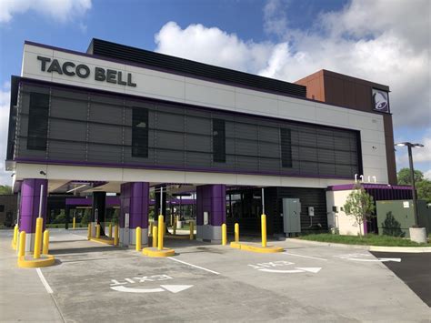 Food Taco Bell Opens Futuristic Two Story Drive Thru Complete With
