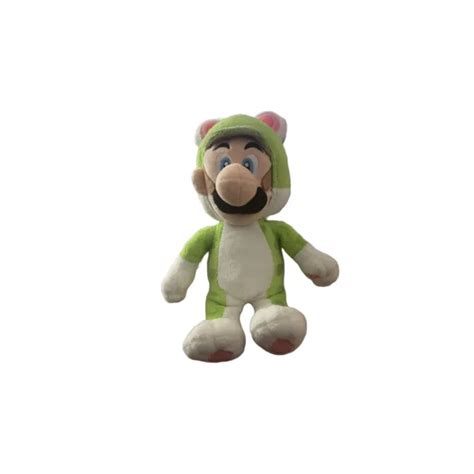 Super Mario Bros 3d World Luigi In A Green Cat Suit Plush 9” 900