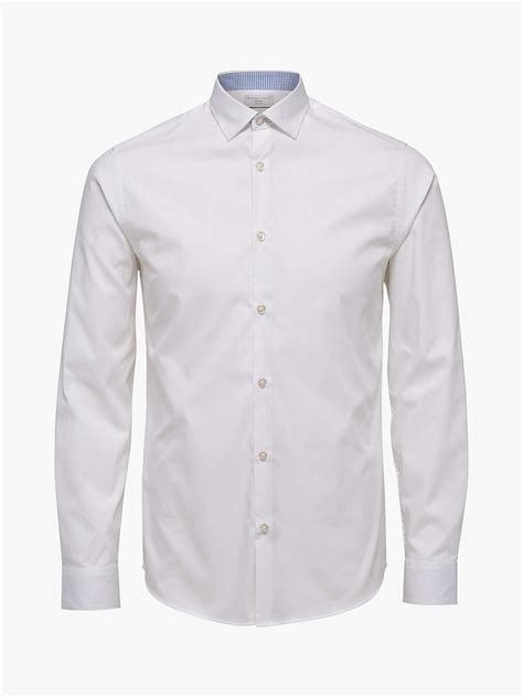 Selected Homme Mark Slim Fit Shirt White At John Lewis And Partners