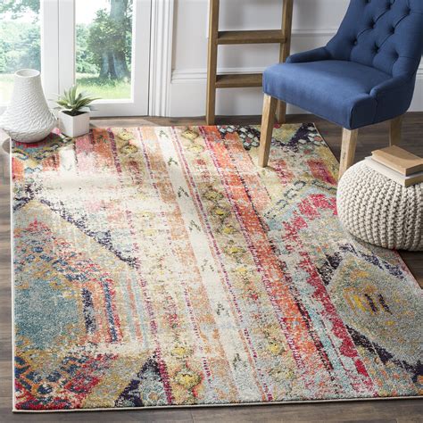 Safavieh Monaco Collection Mnc222f Modern Bohemian Multicolored