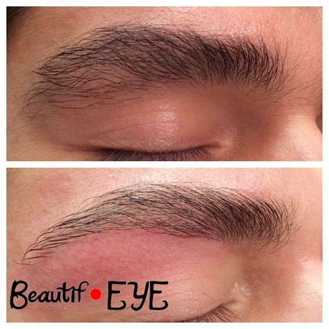 men's eyebrow threading before and after - Vanesa Craft