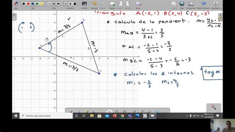 Calculo De Los ángulos Internos De Un Triangulo Youtube