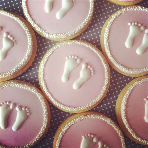 Pink Baby Shower Cookies With Feet On Them Lime Cookies Baby