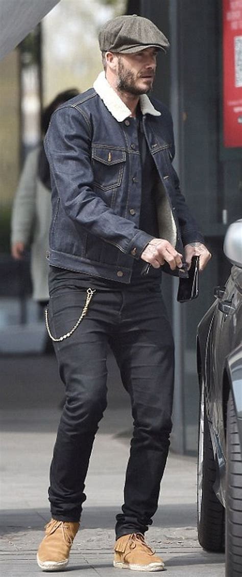 David Beckham In A Raw Denim Jacket Denimology 1000 Denim Outfit