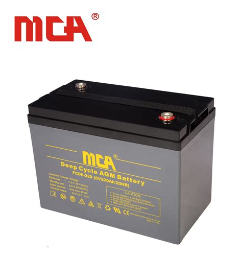 Mca Battery 6v 220ah Agm Deep Cycle Battery China Deep Cycle Battery