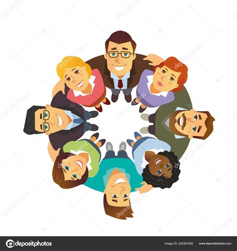 Business Team Cartoon People Character Isolated Illustration Stock