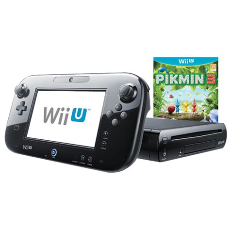 Nintendo Wii U 32gb Pikmin 3 Bundle Black Eighth Generation Of Game