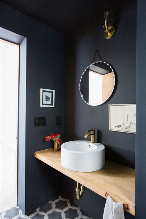 Image Result For Black Powder Room Small Bathroom Colors Bathroom