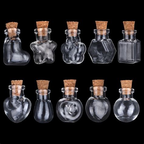 Glass Bottle Jars Vials Glass Wishing Bottles Glass Art Bottles