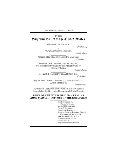 Prominent Republicans File Brief To Support L G B T Rights In Legal Case The New York Times