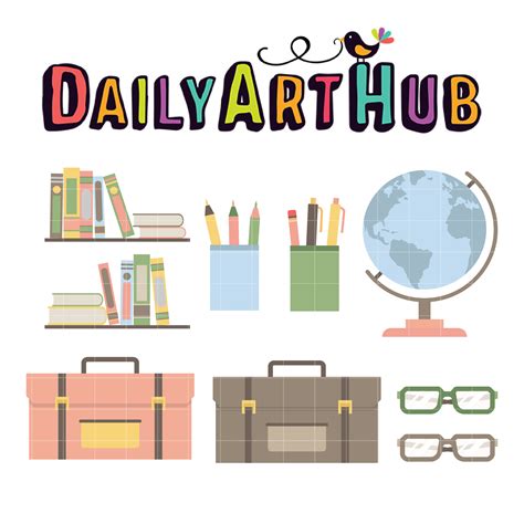 Cute School Things Clip Art Set Daily Art Hub Free Clip Art Everyday