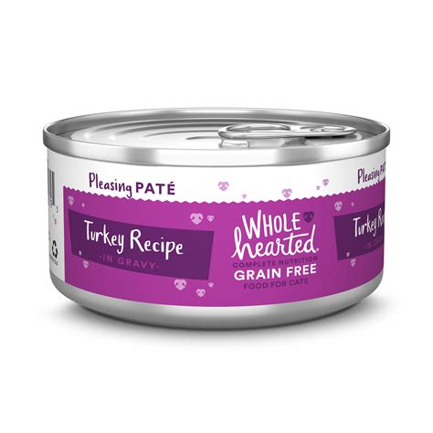 What kinds of cat food does wholehearted offer? WholeHearted Grain Free Turkey Recipe Pate Adult Wet Cat ...