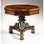 Octagonal Drum Table With Radial Top  SOLD Carswell Rush Berlin Inc