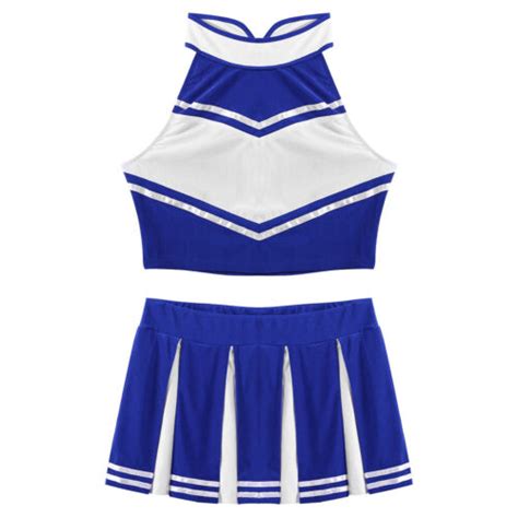 Womens Sexy Cheerleader Uniform Outfit School Girl Cosplay Fancy Dress Costume Ebay