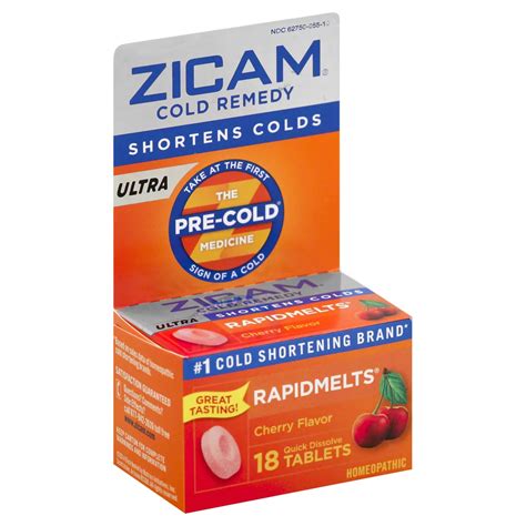Zicam Cold Remedy Ultra Rapidmelts Cherry Shop Herbs And Homeopathy At H E B