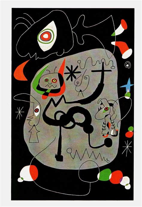 Joan Miro Authentic Vintage Surrealist Art Print Dancer Etsy Uk