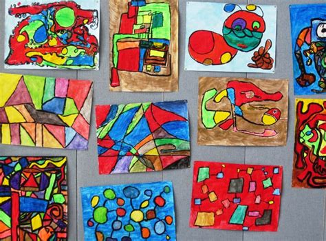 Abstract Art In Grade Three Abstract Art Lesson Abstract Art For