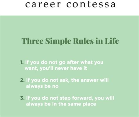 3 Simple Rules In Life Careercontessa Simple Rules Life Love Life