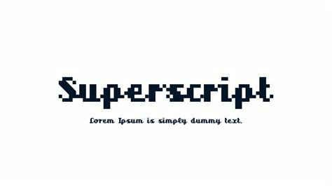 Superscript Font Download Free For Desktop And Webfont