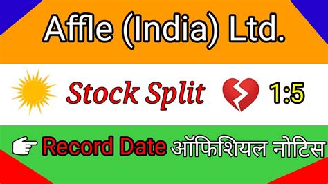 You'll find the affle (india) share forecasts, stock quote and buy / sell signals below. Affle India Ltd Stock Split Record Date 2021 | Affle India ...