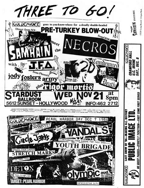 old punk rock flyer 1984 southern california punk poster funny vintage ads concert flyer