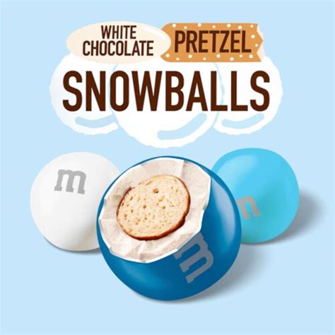 Mandms White Chocolate Pretzel Snowballs Holiday Candy 744 Oz Harris