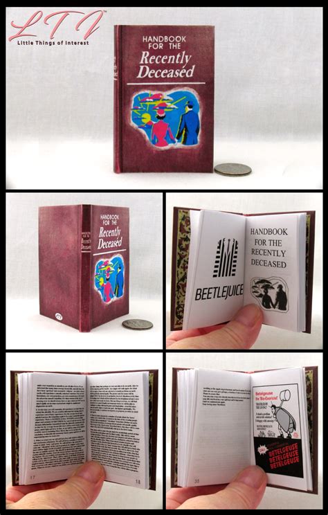 Handbook For The Recently Deceased Beetlejuice Illustrated Readable Miniature One Fourth Scale