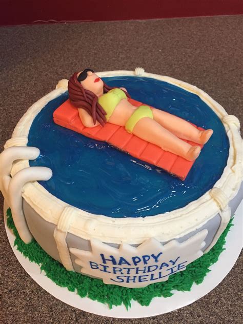 Swimming Pool Cake Swimming Pool Cake Swimming Pools Pool Party Cakes Birthday Cake Desserts