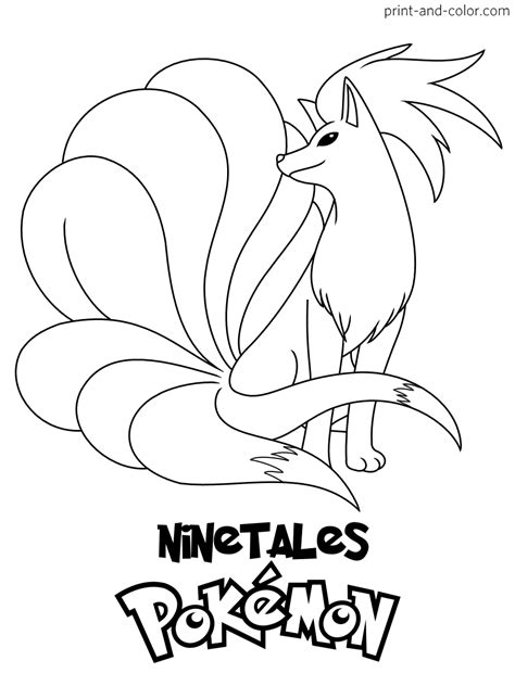 Mega Ninetales Pokemon Pages Coloring Pages
