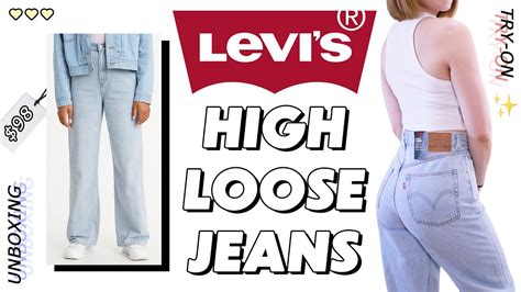 Levis® High Loose Jeans Unboxing And Try On Aerin Youtube