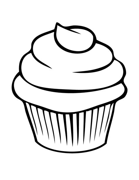 Cupcake Outline Free Download Clip Art Free Clip Art On