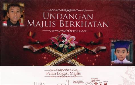 Kad jemputan dengan motif bunga songket amend to beige. MOshims: Contoh Kad Jemputan Majlis Berkhatan