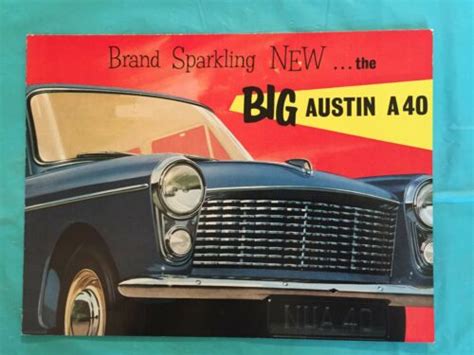 1959 Austin A40 Car Dealer Showroom Sales Brochure Catalog Antique