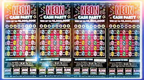 ⭐neon Cash Party📸🤩💰🎉🎉win Up To 5000000😃 New 20 California Lottery