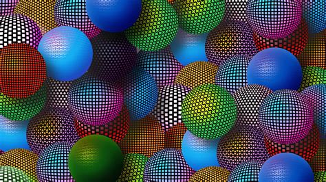 Multicolored balloons 3D graphics wallpapers and images - wallpapers ...