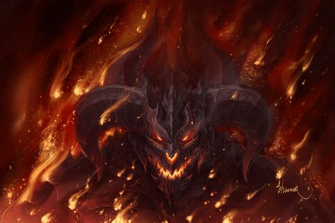 Demons Monsters Fire Horns Hd Wallpaper Rare Gallery