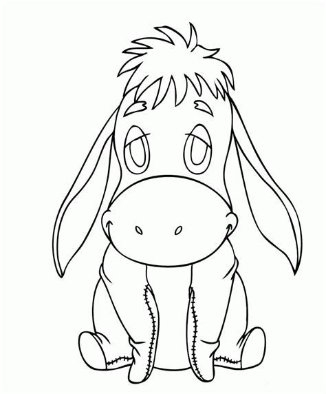 Baby Eeyore Coloring Pages Coloring Home