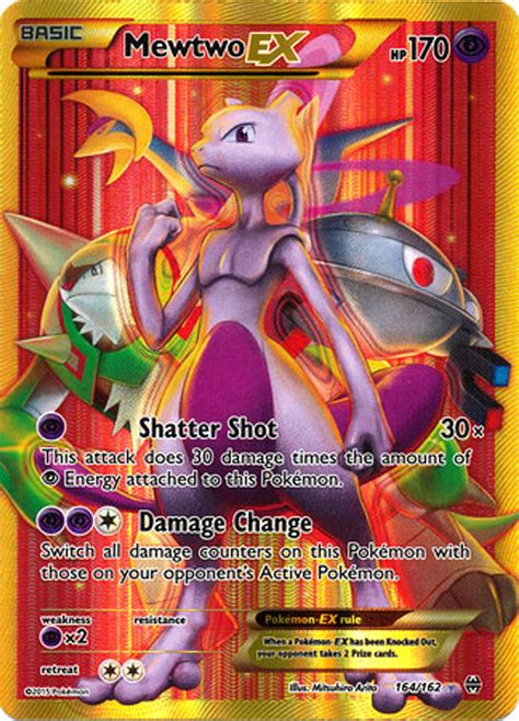 Pokemon X Y Breakthrough Single Card Secret Rare Holo Mewtwo Ex 164