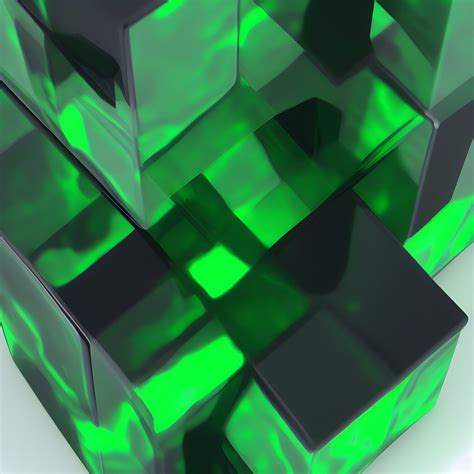 Wallpaper Green Emerald Fire Cube 3072x3072 Jigf 2190767 Hd