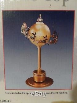 christmas floating animated tree top topper santas reindeer sleigh globe