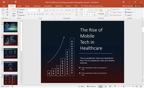 healthcare technology infographics template  powerpoint