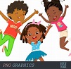 Happy Kids PNG Clipart African American Kids Jumping Clipart - Etsy Canada