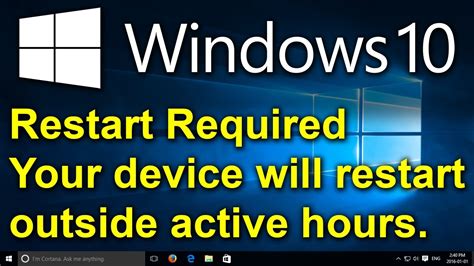 ️ Windows 10 Restart Required Your Device Will Restart Outside