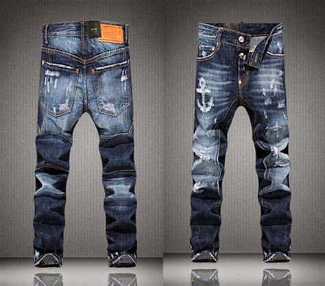 Mens Designer Ripped Cool Pocket Blue Jeans 183 Photo Detailed