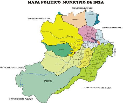 Imagen De Mapa De Mapa Politico Inza Veredas Mapas Mapa Politico