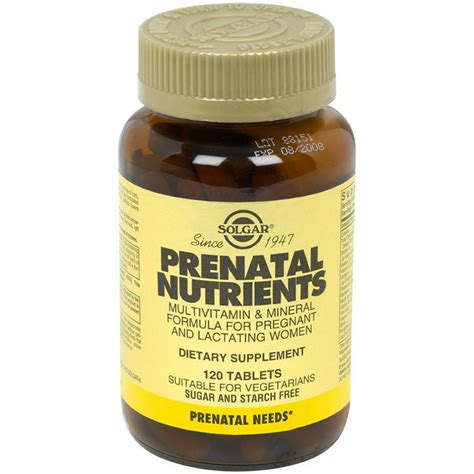 Solgar Prenatal Nutrients Tablets 120 Ct