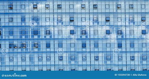 Modern Building Glass Windows With Sky Reflection Stock Photo Image